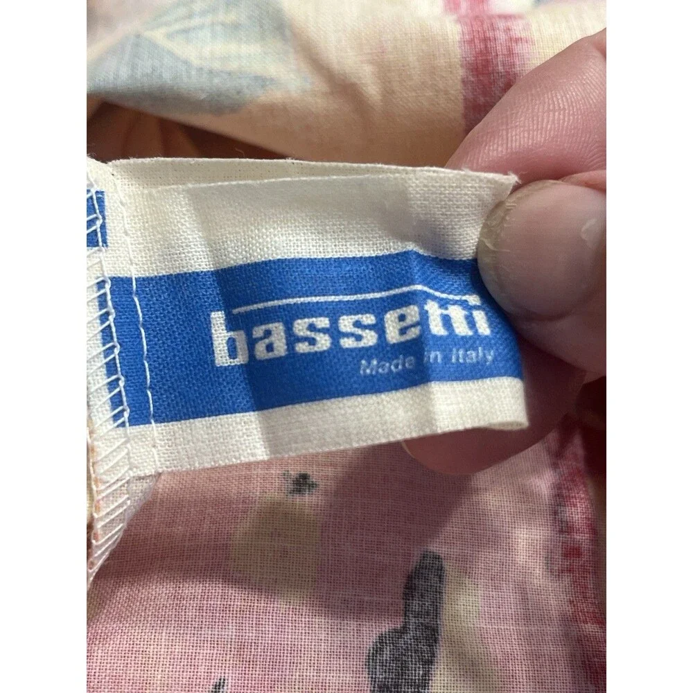 Bassetti Italy Pink Peach Yellow Floral Duvet Cover Only Twin